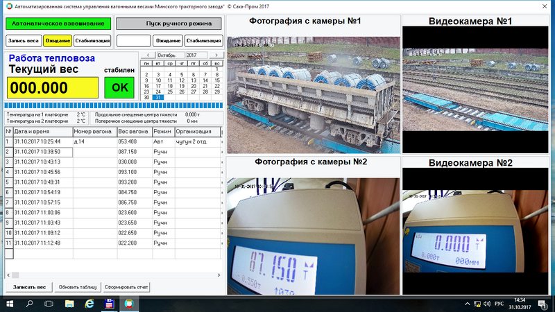 Стато-динамические вагонные весы для ОАО «Минский тракторный завод»